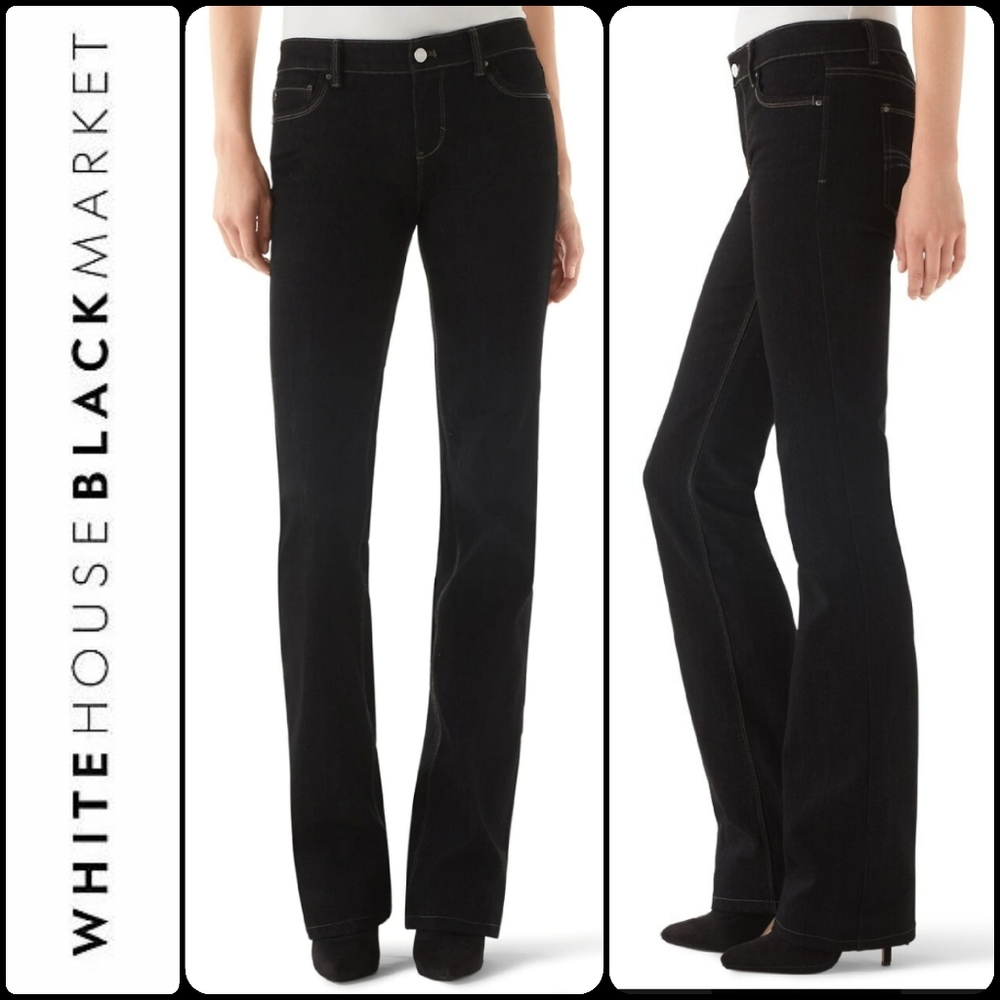 WHBM Blanc Trouser Leg Black Jeans
